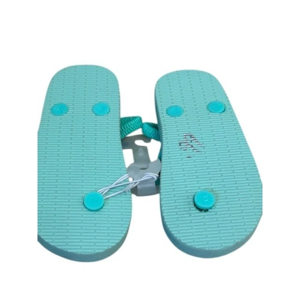 Cat & Jack Watermelon‎ Flip Flops Elastic Heel Strap Sandals Kids Size L 9/10
